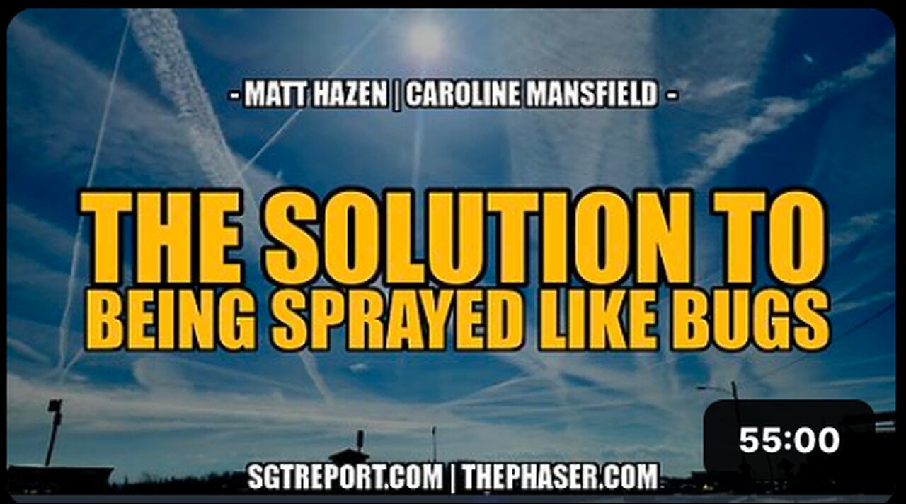 A SOLUTION TO BEING SPRAYED LIKE BUGS -- Matt Hazen & Caroline Mansfield