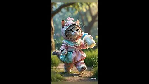 Cute cat and puppy.