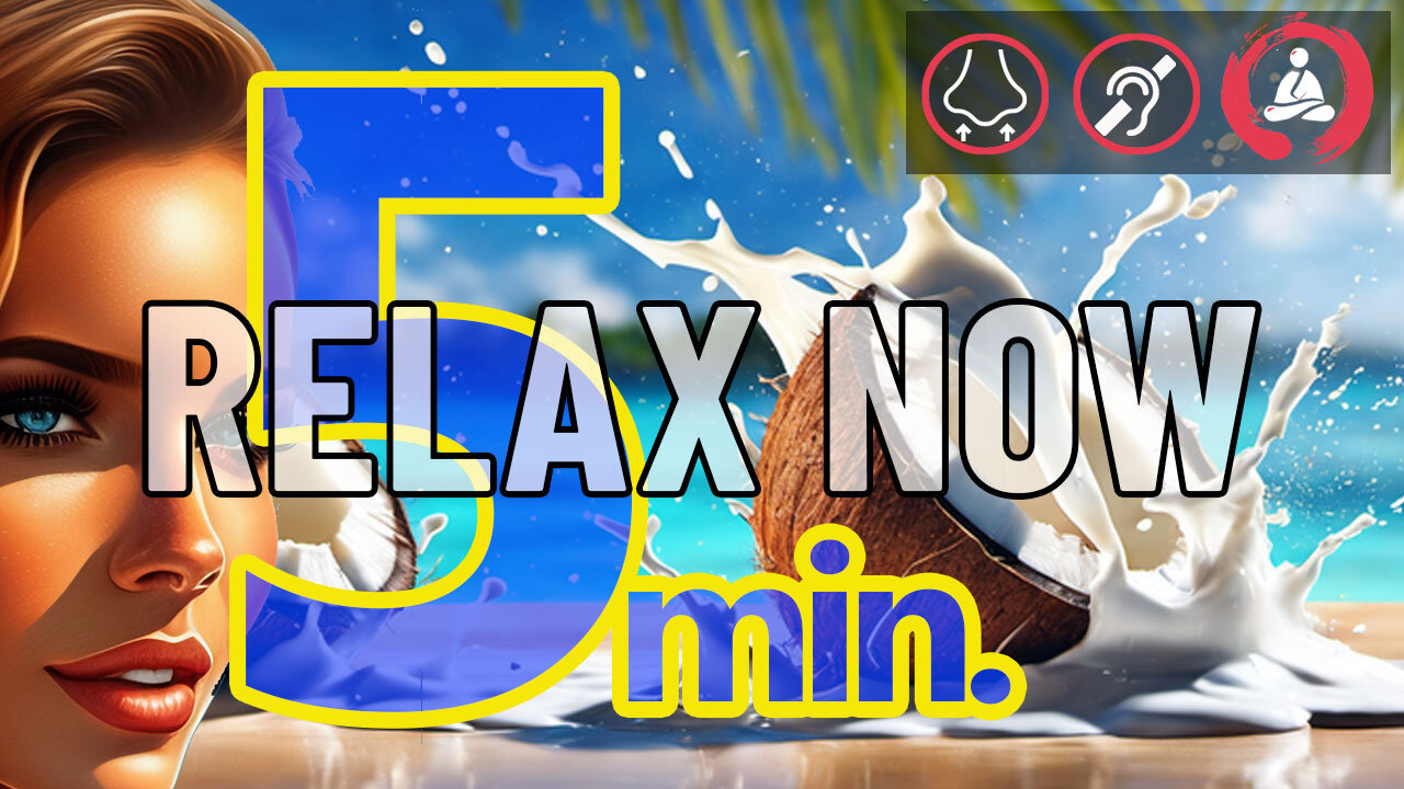 5-Minute Guided Meditation for Deep Breathing | Ocean Waves & Seagulls | Stress Relief & Focus