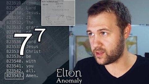 The Elton Discovery/ Anomaly 7^7 - 'We Counted the Entire Bible' 🤯 ~ by ' Truth is Christ' (5.02.24)