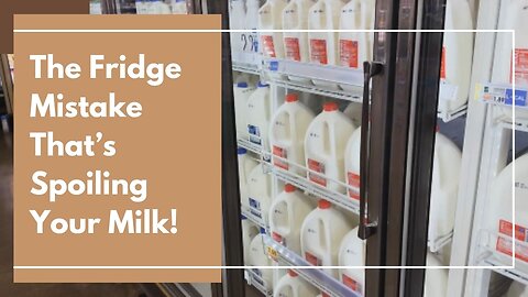 Stop Storing Milk in the Door – Do This Instead!