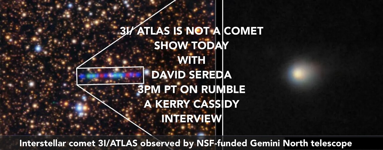 3I/ATLAS IS NOT A COMET WITH DAVID SEREDA