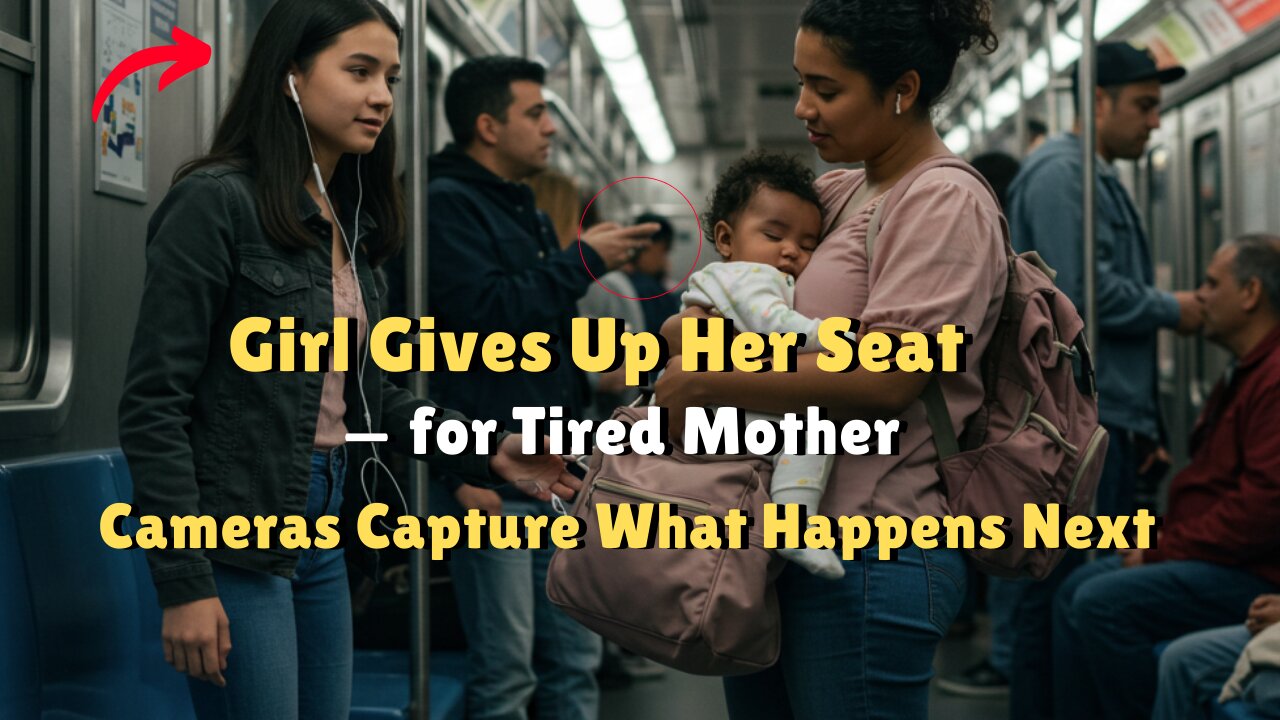 Girl Gives Up Her Seat for Tired Mother — Cameras Capture What Happens Next