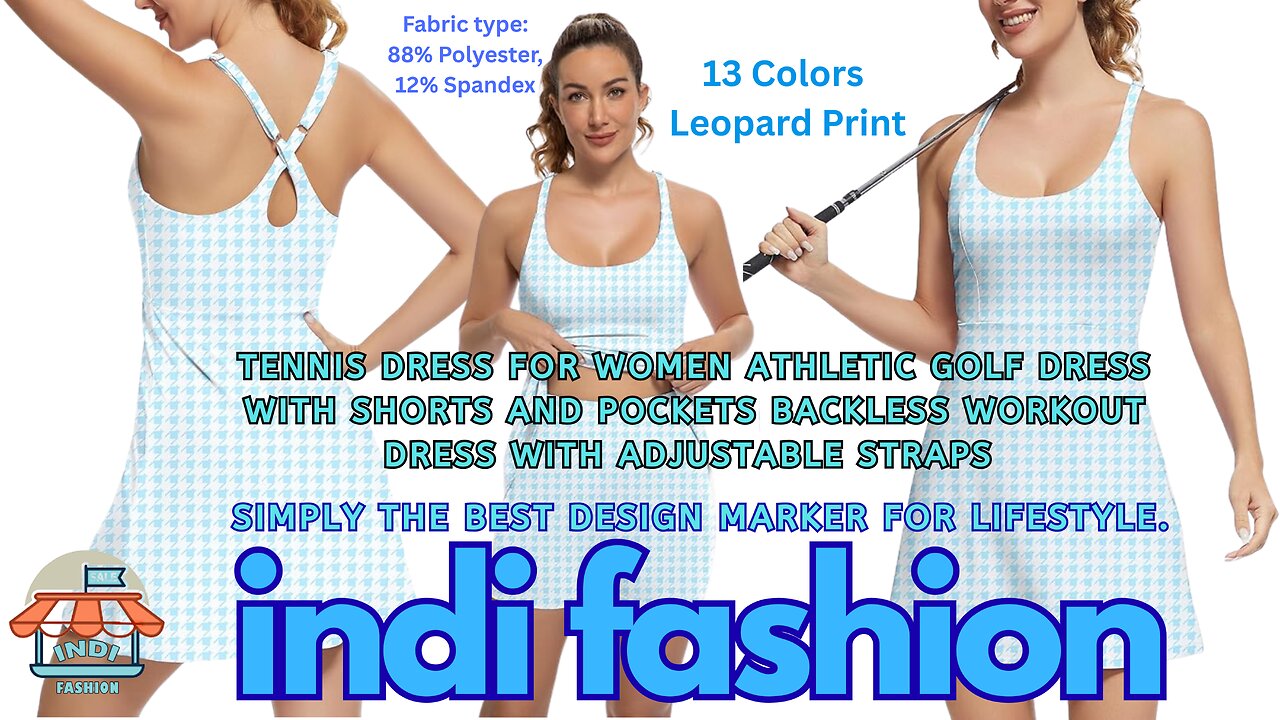 Backless Workout Dress with Adjustable Straps | indifashion