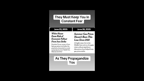 The media relies on your fear, to keep them alive