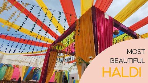 multi colour theme decoration| haldi ceremony |