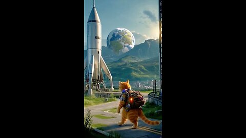 Cat on a mission to colonize planet #cat #mission #planet #rocket #space