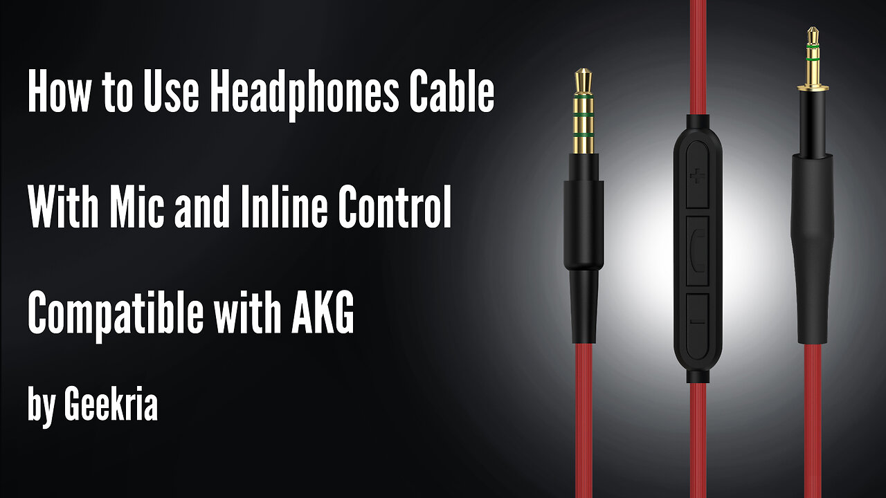 How to Use Headphones Cable With Mic and Inline Control Compatible with AKG by Geekria