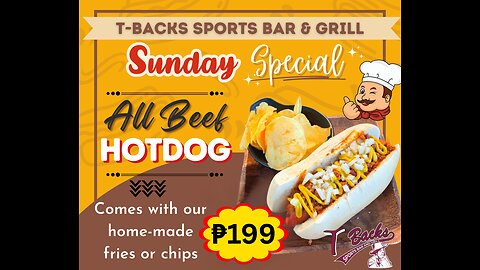 T-Backs Sports Bar and Grill Sports Schedule and Hot Dog Special for Sunday June 29, 2025