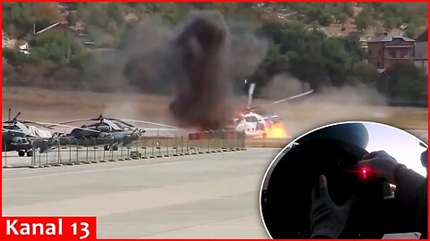 Ukrainian sabotage group blows up Russian Mi-28 helicopter in Tver region： Operation footage