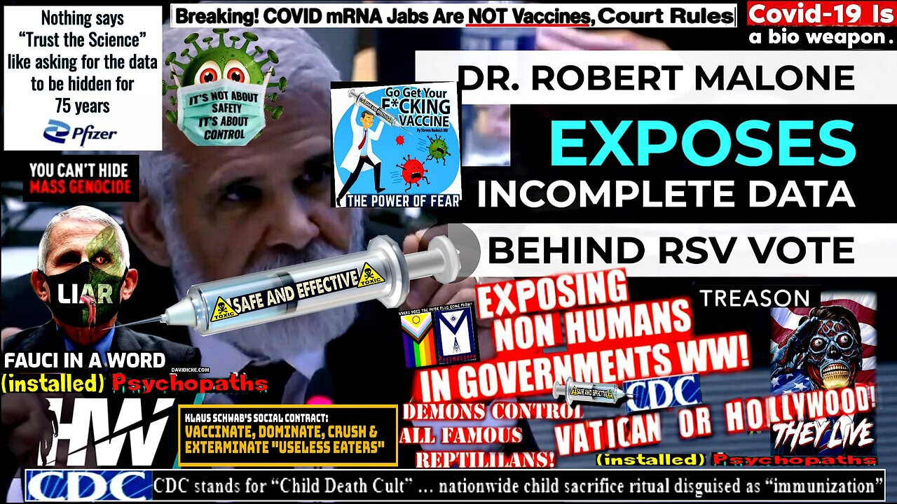DR. ROBERT MALONE EXPOSES INCOMPLETE DATA BEHIND RSV VOTE (compilation)