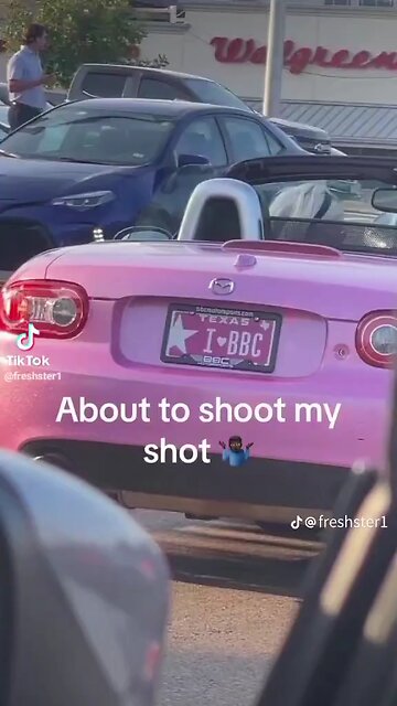 👀 White Woman going viral for having "I ❤ BBC" license plate.