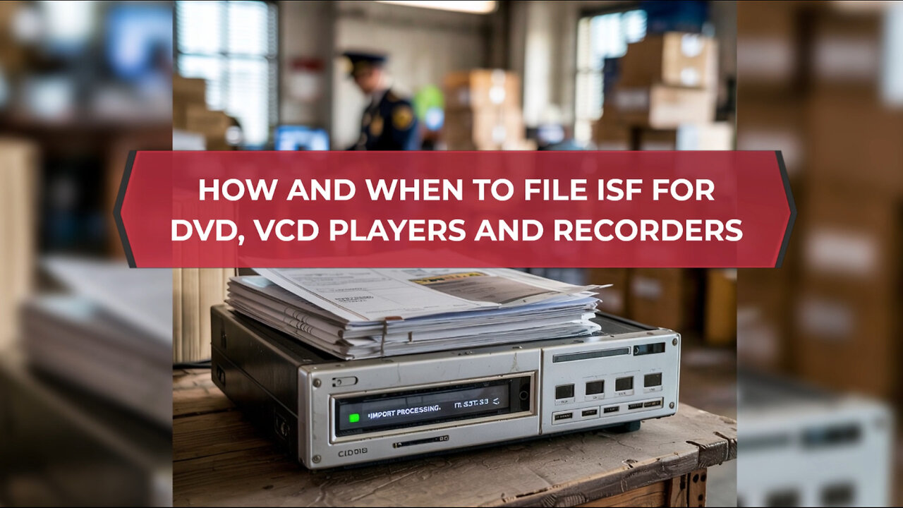 How And When To File ISF For DVD, VCD Players And Recorders
