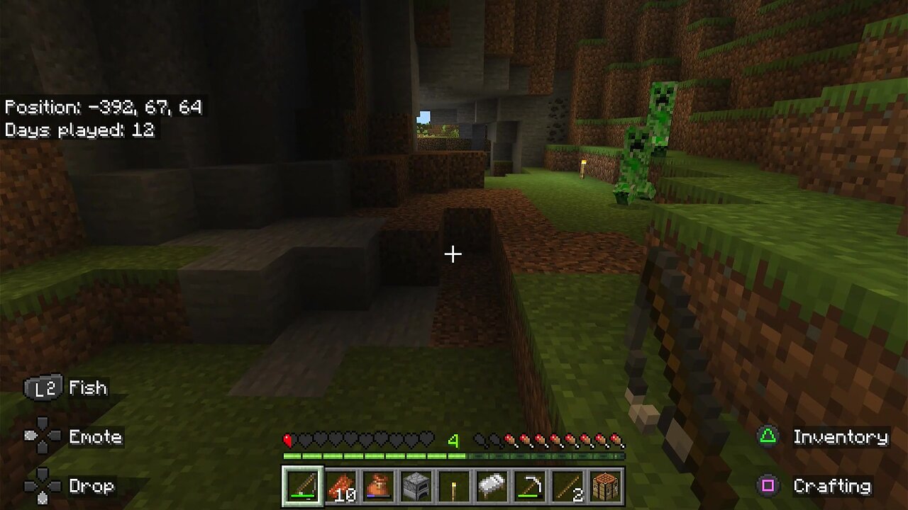 Let's go fishing for a Creeper with Half a Heart #shorts