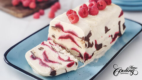 Raspberry Chocolate Semifreddo – No Ice Cream Maker Needed!