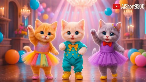 Cat funny dance video