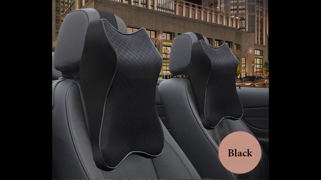 Car Neck Pillow With Ergonomic Design, Thick 3D Design, Fit Body Curve & Major Car Seat