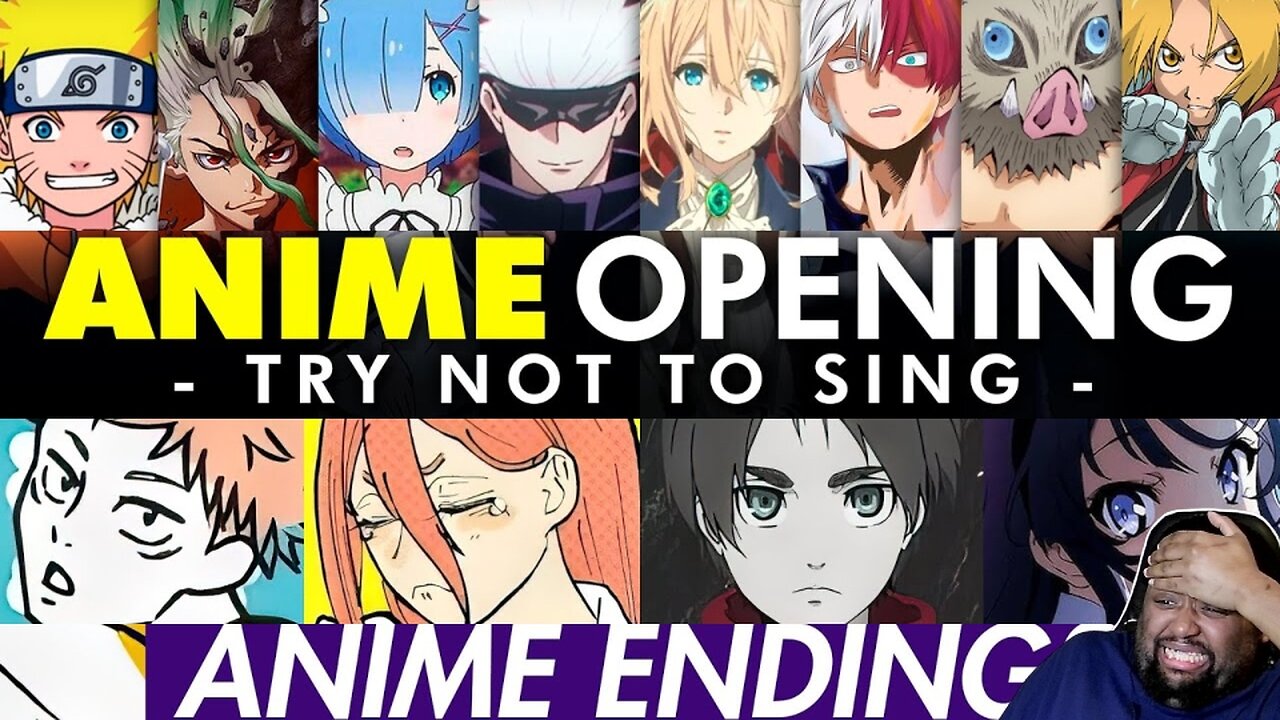 100 Anime OPs & EDs & Try Not To Sing & Dance Reaction