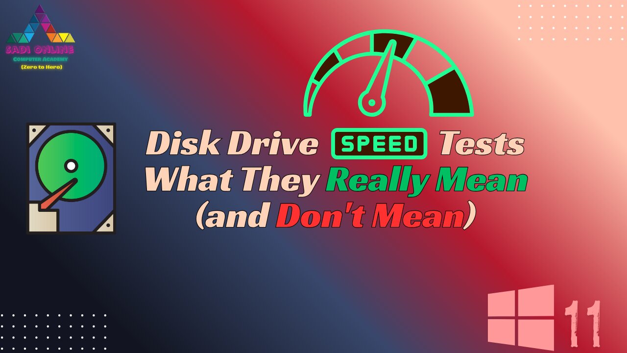 How to check Disk Drive Speed : Hard disk vs SSD