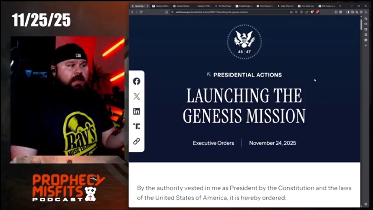 GENESIS MISSION: SUPERCHARGING THE ARTIFICIAL INTELLIGENCE, ENDING STATES RIGHTS 🖕