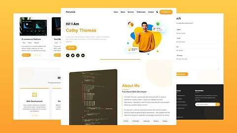 Portfolio Landing Page Website using HTML, CSS & JavaScript