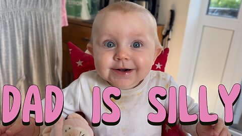 Baby Kayla can’t stop laughing at her silly dad!