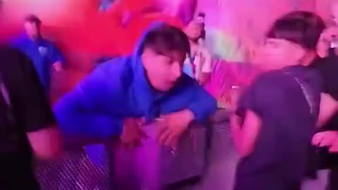 15 year old jumps on barricade, hospitalized, lung contusion, liver damage and kidney injury.