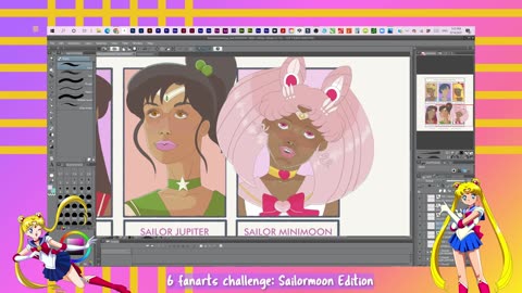 Sailormoon and the Squad Look Glamourous | 6 Fan Arts Challenge