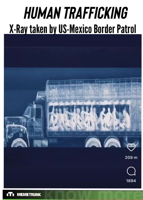 Human Trafficking X-Ray taken by U.S. Mexican Border Patrol