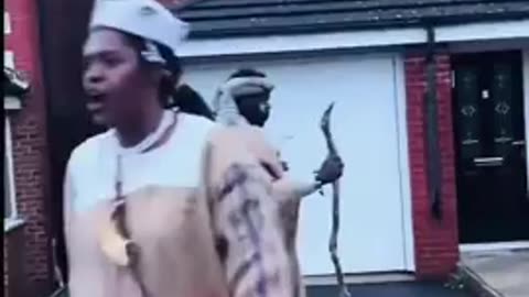 the savage niggers have arrived in the UK casting spells on whites