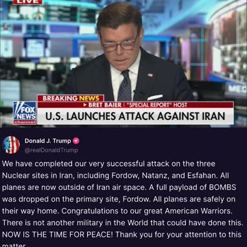 Trump confirms US military has successfully struck Iranian nuclear sites