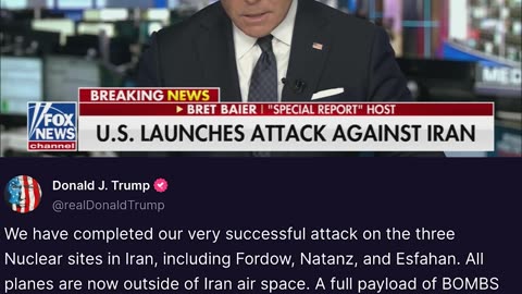 Trump confirms US military has successfully struck Iranian nuclear sites