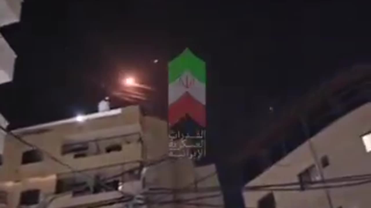 Scenes from occupied Tulkarm violent rocket salvos flying over the city.