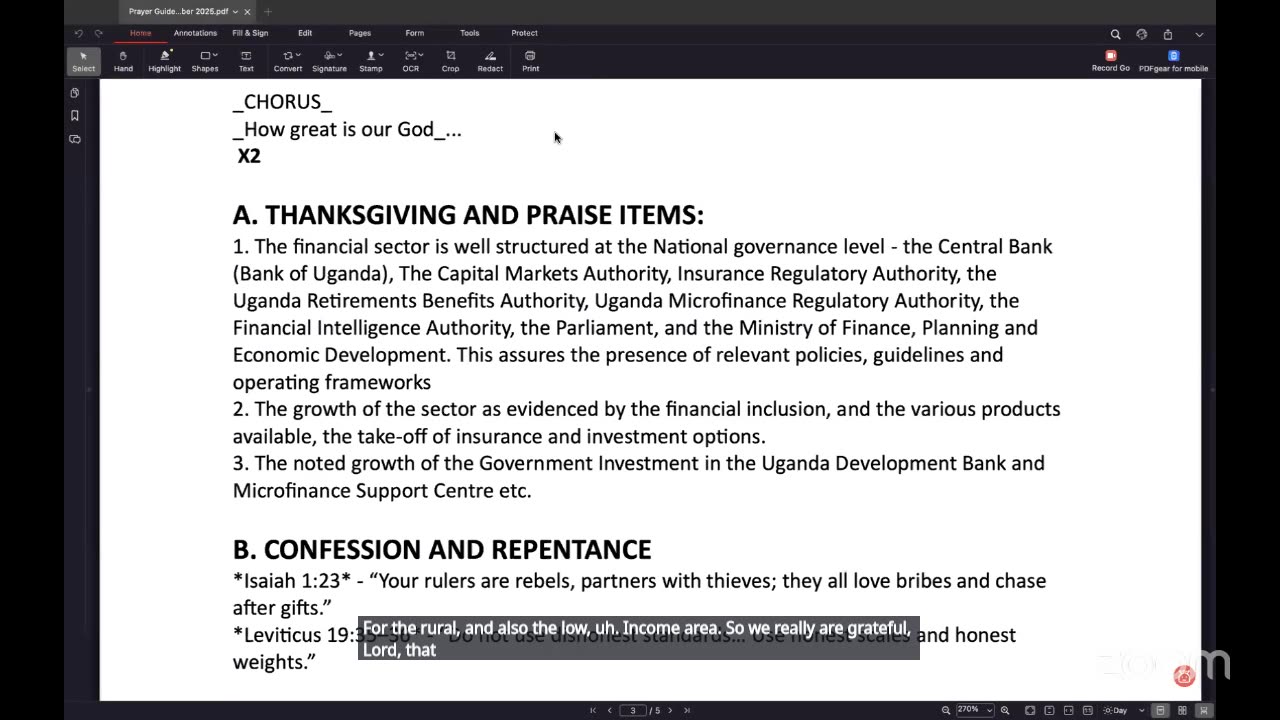 Day 28 – The Financial Sector | Castle Intercessors