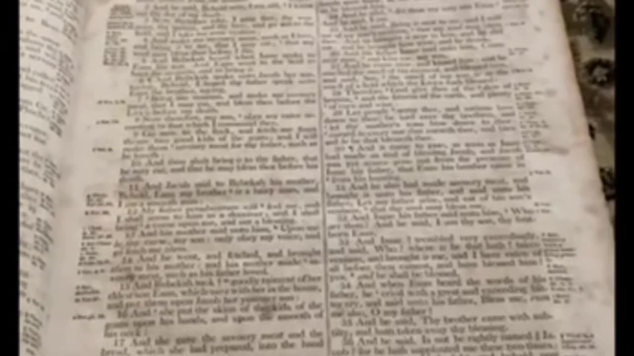 Bible from 1829 - Different days of the week and firmament