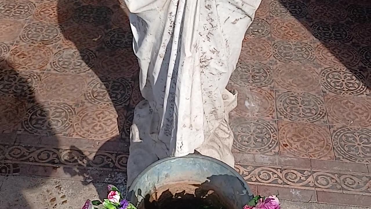 A new member joined the chapel gifting flowers