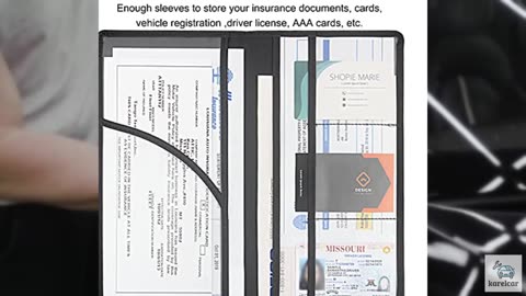 LumiMokki Premium Car Registration & Insurance Card Holder with Magnetic Shut,