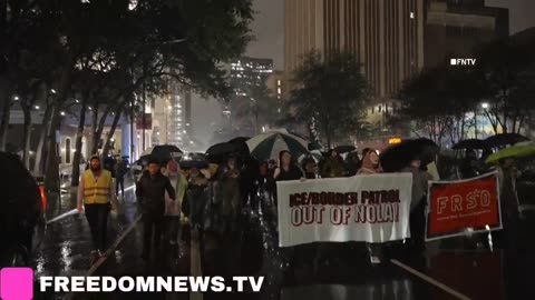 Paid protestors are STORMING the streets of New Orleans chanting “F- Donald Trump!”
