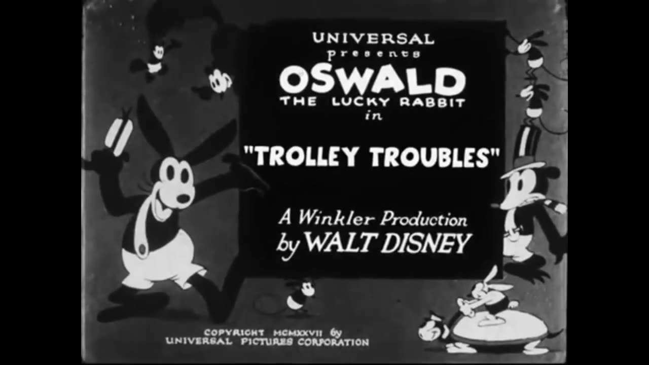 Oswald The Lucky Rabbit In Trolley Troubles