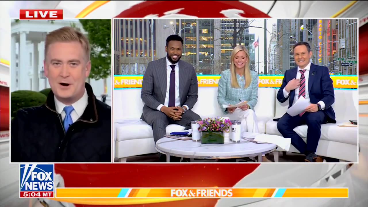 Peter Doocy Fights Off Bird While Reporting On Trump's Tariffs Live On 'Fox And Friends'