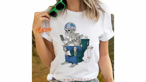 Detroit Lions Skeleton Toilet Chicago Bears Rivalry Shirt Men Women