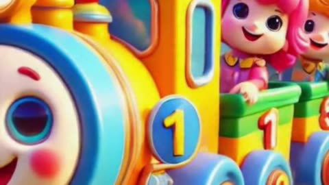 Number Train to Ten 🚂 | Fun Counting Short Nursery Rhyme