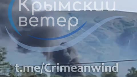 🔥🔥🔥 A drone strike hit an ammunition depot in Perevalne, occupied Crimea.