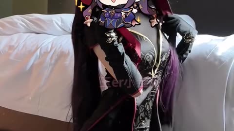 Mona Cosplay from Genshin Impact | Black Stockings Edition