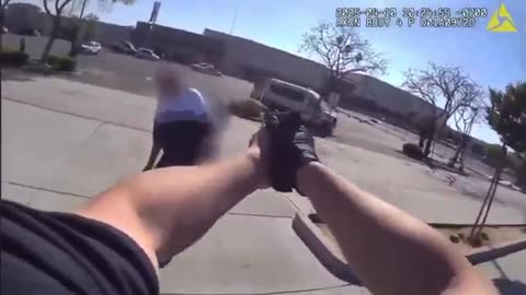 BodyCam Footage of Officer Firing at Knife-Wielding Suspects