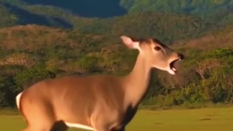 Deer falling on their heads
