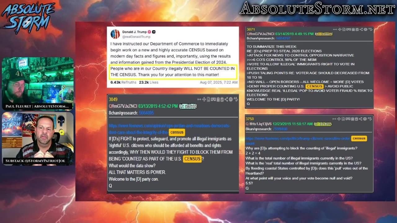 Clips: Absolute Storm Ep 72 - DJT/Census