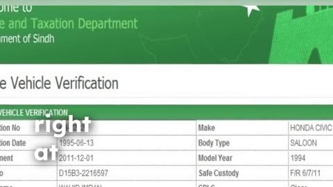 Verify Vehicle Online