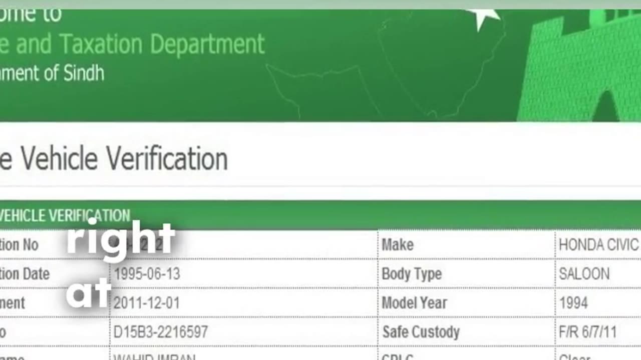 Verify Vehicle Online