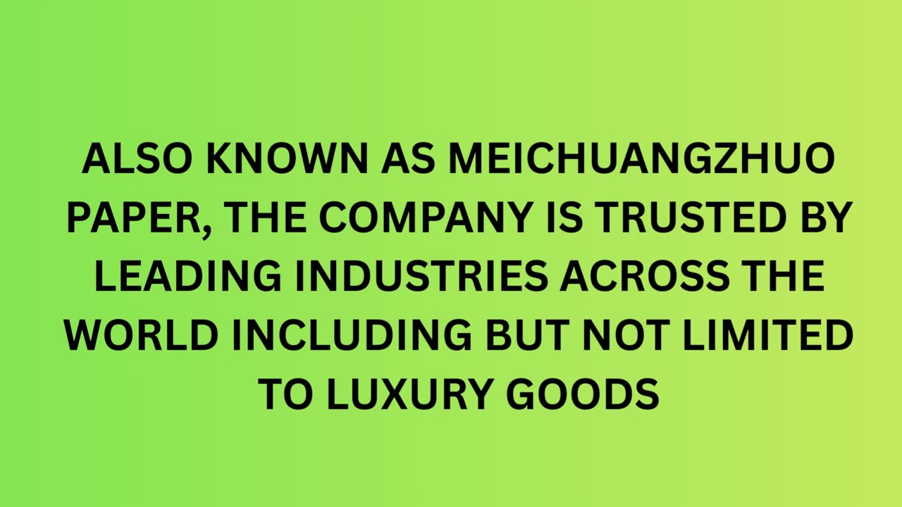 Dongguan Meichuangzhuo Paper Products Co., Ltd.